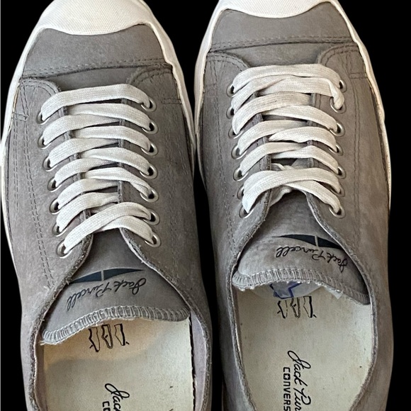 Converse | Jack Purcell LP Low top Grey leather shoes Unisex M- 8 W- 10 - Picture 9 of 11